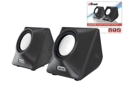 Trust Cone Portable Notebook Speakers Black Wired