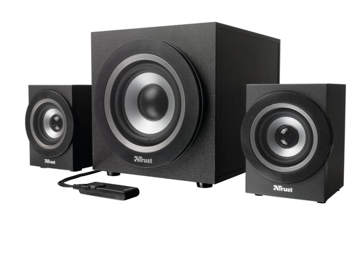 Trust SoundForce M-100 2.1 speaker set Black 2.1 channels