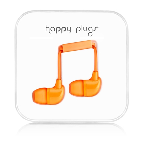 Happy Plugs In-Ear Headset Wired Calls/Music Orange