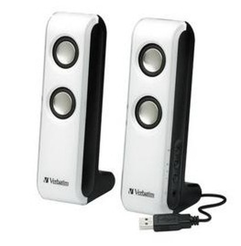 Verbatim USB Speakers White 2 W