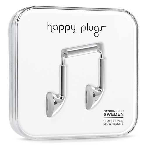 Happy Plugs 152602 headphones/headset Wired In-ear Calls/Music Silver