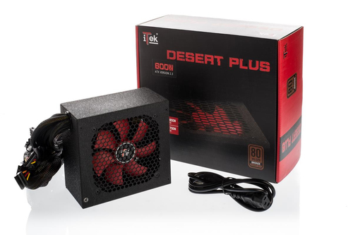 itek DESERT PLUS 600 power supply unit 600 W 20+4 pin ATX ATX Black, Red