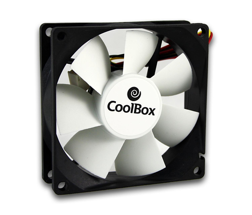 CoolBox VENCOO8BL3 computer cooling system Computer case Fan 8 cm Black, White