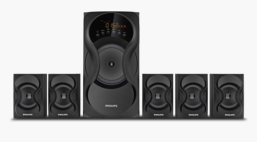 Philips SPA5161F/94 speaker set 65 W Universal Black 5.1 channels 7 W