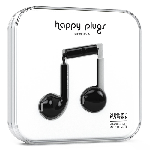 Happy Plugs Earbud Plus Headset Wired In-ear Calls/Music Black