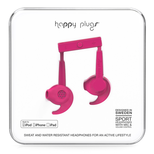 Happy Plugs Sport Headset Wired In-ear Sports Pink