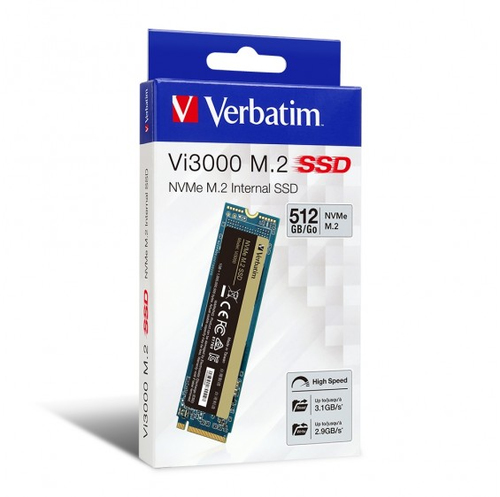 Verbatim Vi3000 512 GB M.2 Serial ATA NVMe 3D TLC NAND