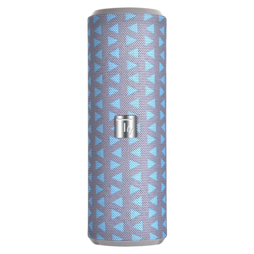 Techly Portable Bluetooth Tube Speaker with FM Radio MicroSD Reader USB 10W Grey/Blue