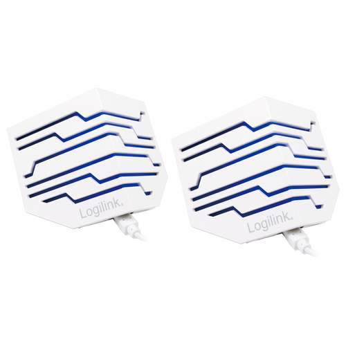 LogiLink Stereo Active Speaker 3-way White Wired 6 W