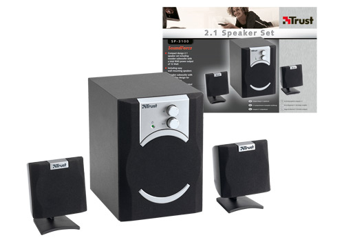 Trust 2.1 SP-3100 UK speaker set 12 W Black 2.1 channels