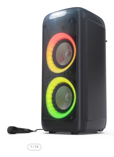 Sharp PS-949 portable/party speaker Black