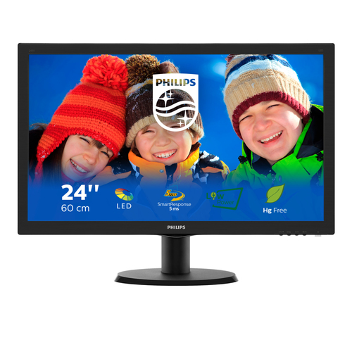 Philips V Line 243V5LSB/86 computer monitor 59.9 cm (23.6″) 1920 x 1080 pixels Full HD LCD Black
